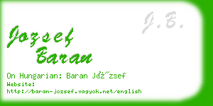 jozsef baran business card